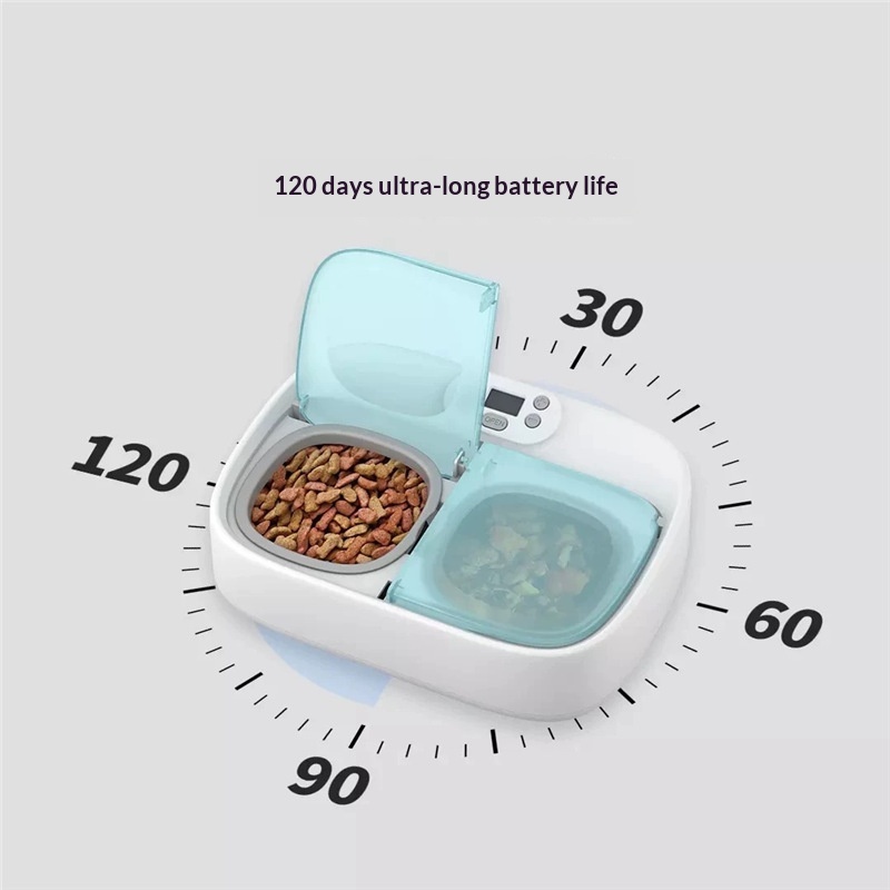 Smart Automatic Dual-Feeding Pet Feeder With Timer — foto 2