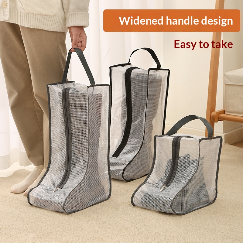 PVC Transparent Moisture-proof Mildew-resistant And Dustproof Portable Shoe Bag