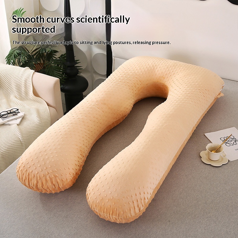 U-shaped Velvet Bean-shaped Maternity Pillow