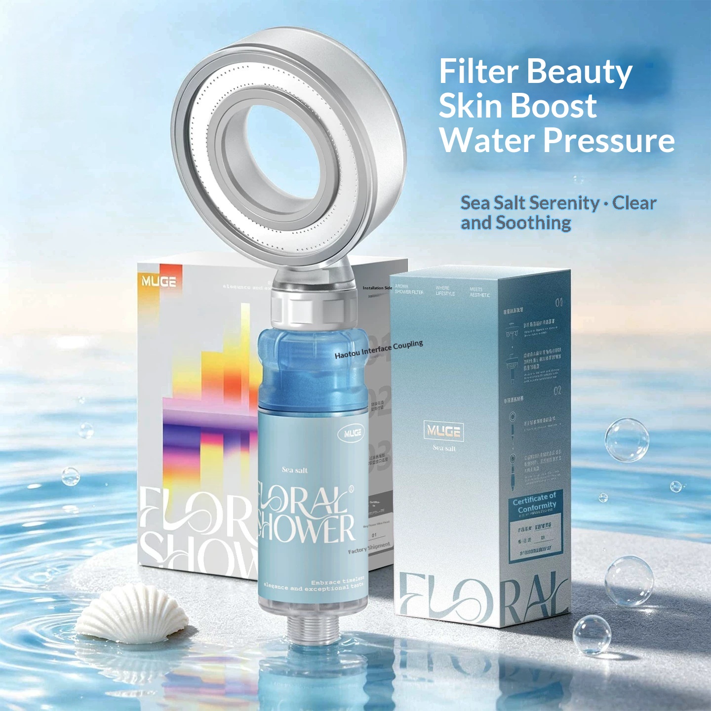 Aromatherapy Shower Pressurized Showerhead Filter 2
