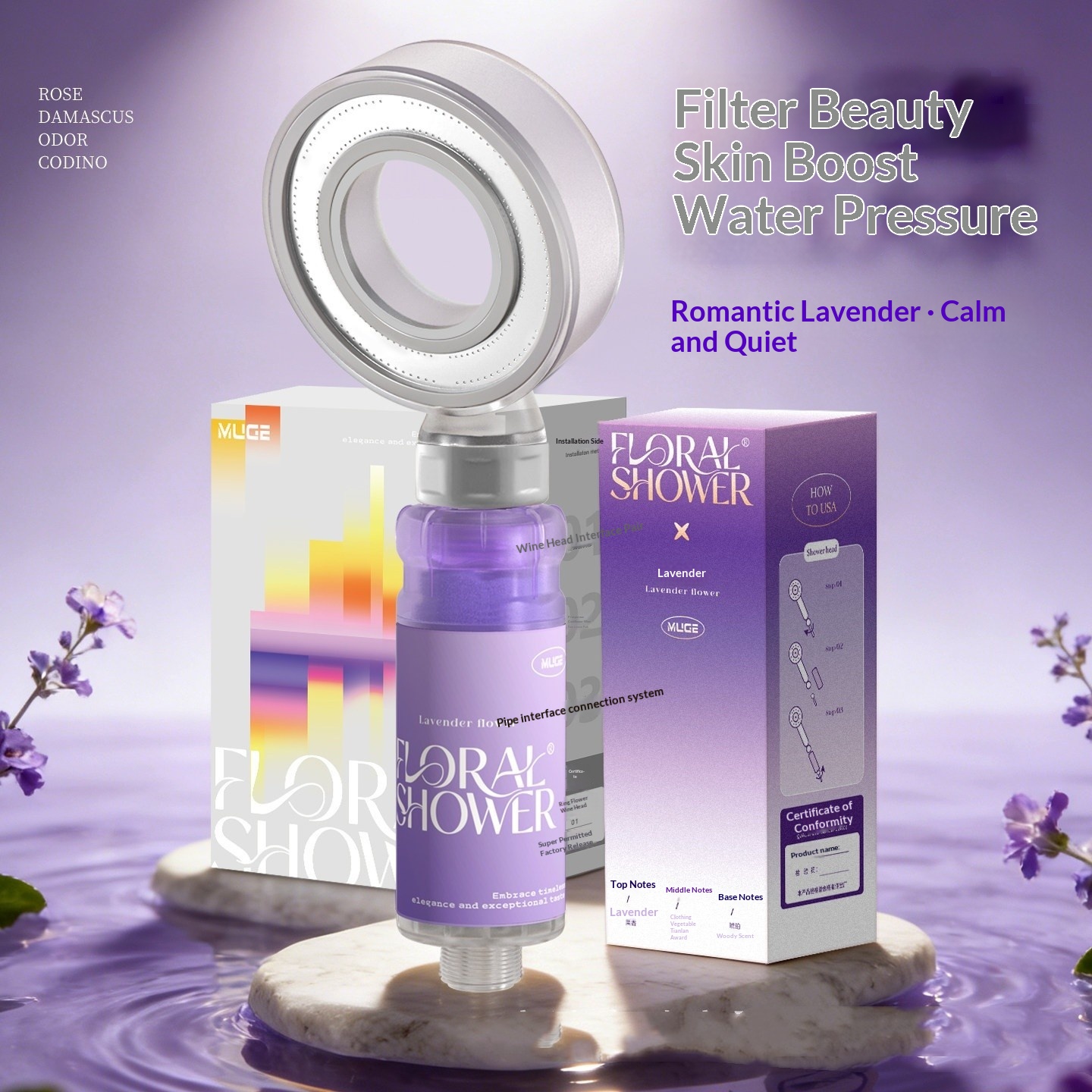 Aromatherapy Shower Pressurized Showerhead Filter 4