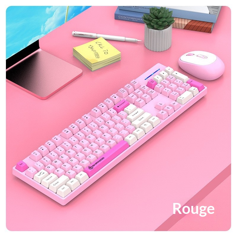 Cross-border 18-Step Crossing W1060 24G Wireless Three-Piece Color Keyboard And Mouse Set 3