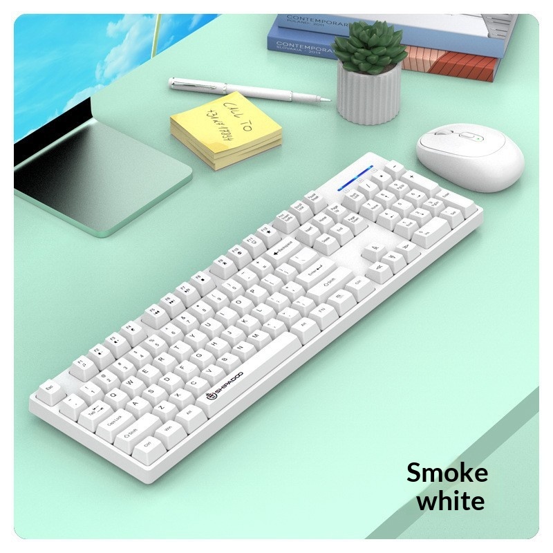 Cross-border 18-Step Crossing W1060 24G Wireless Three-Piece Color Keyboard And Mouse Set 4