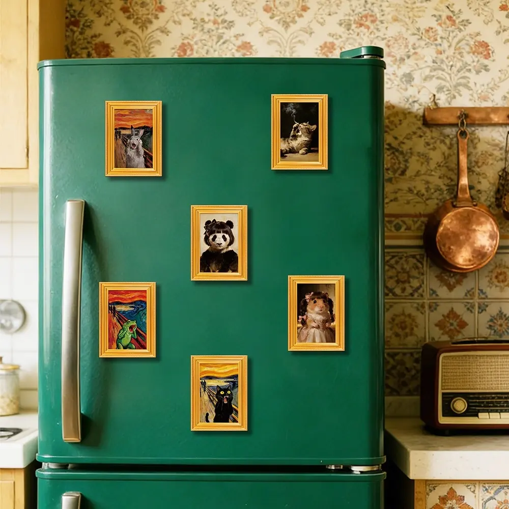 3D Wooden Photo Frame Fridge Magnet Home