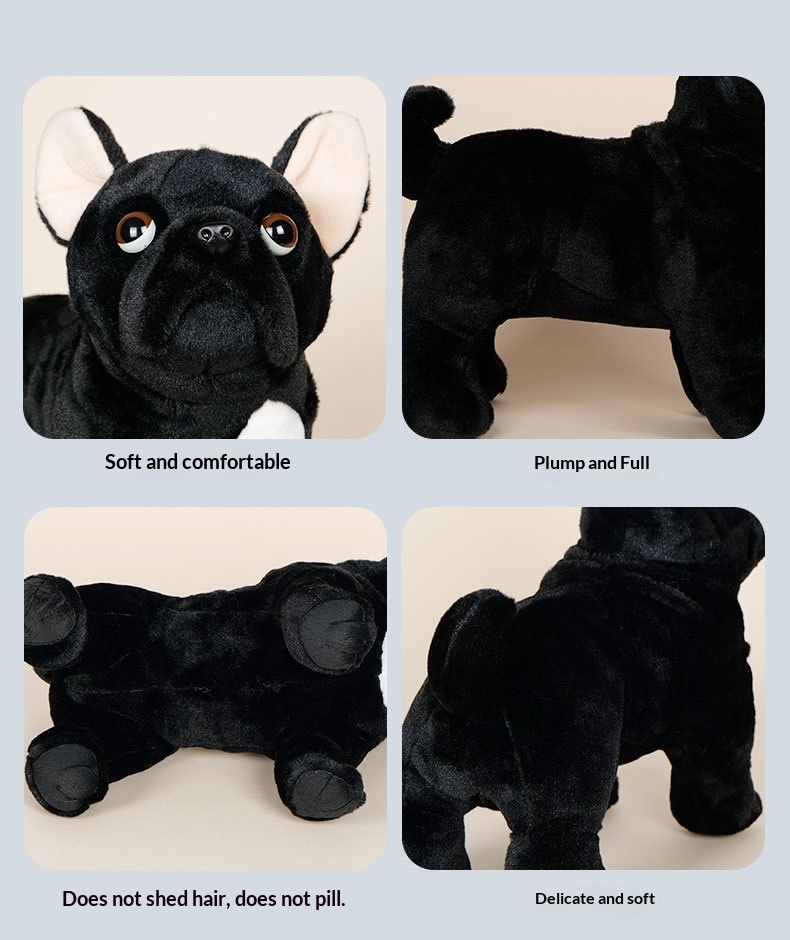 Black Plush Doll With Mesh Bag