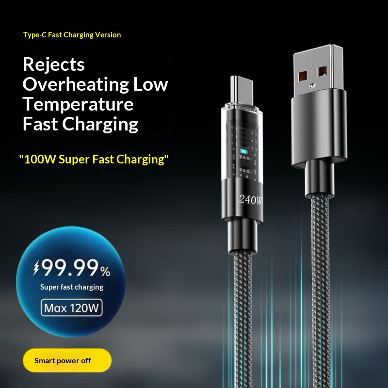 240W Fast-charging Data Cable For Smartphones And Car Use 1