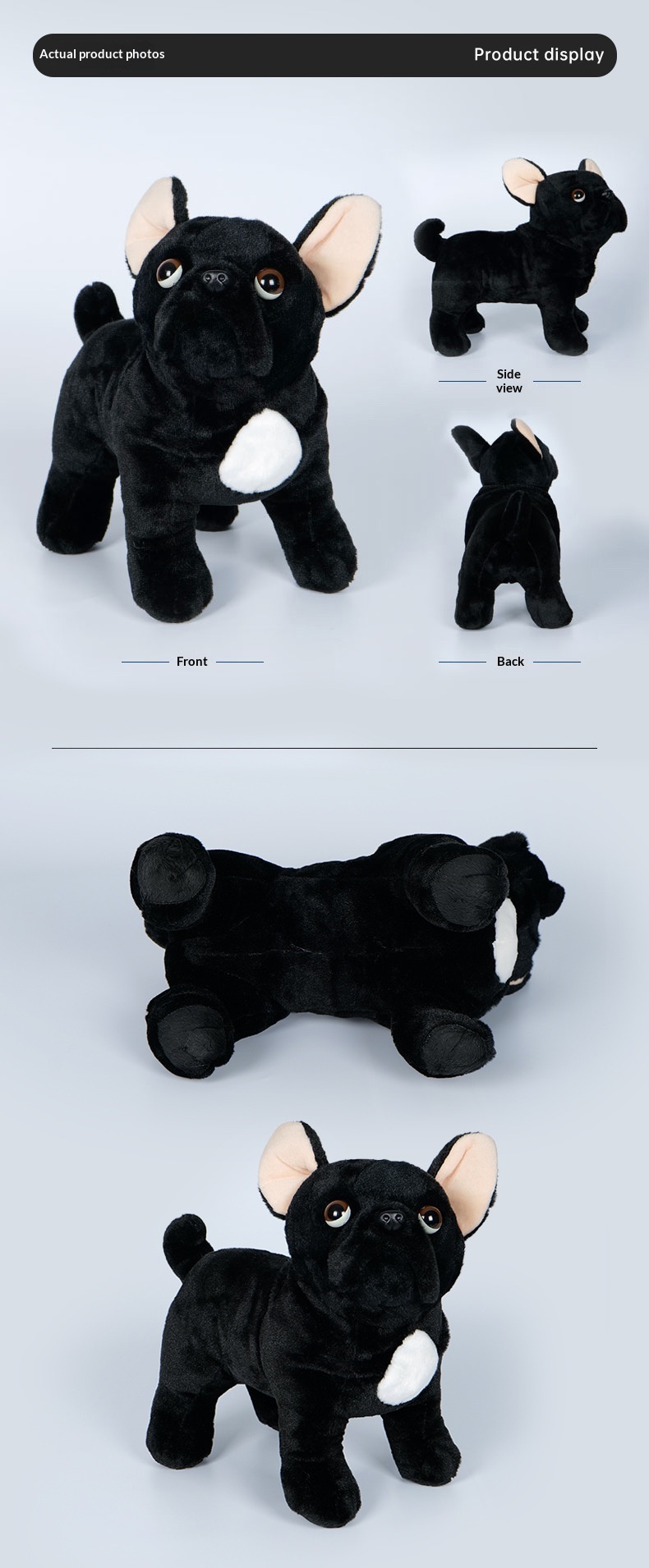 Black Plush Doll With Mesh Bag — foto 5