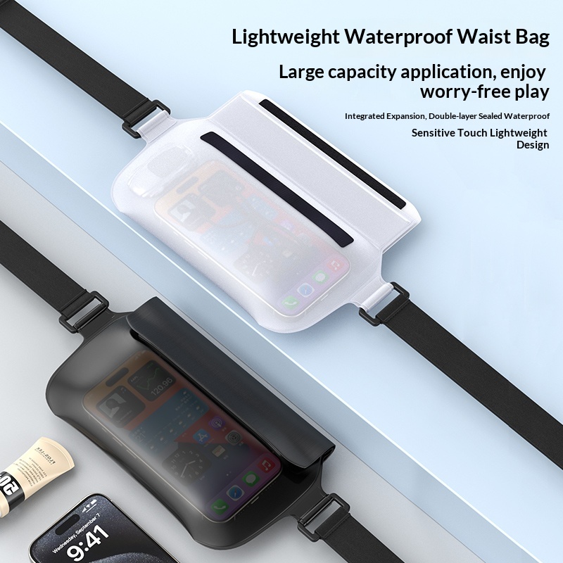 Touchable Transparent Waterproof Waist Bag For Phones