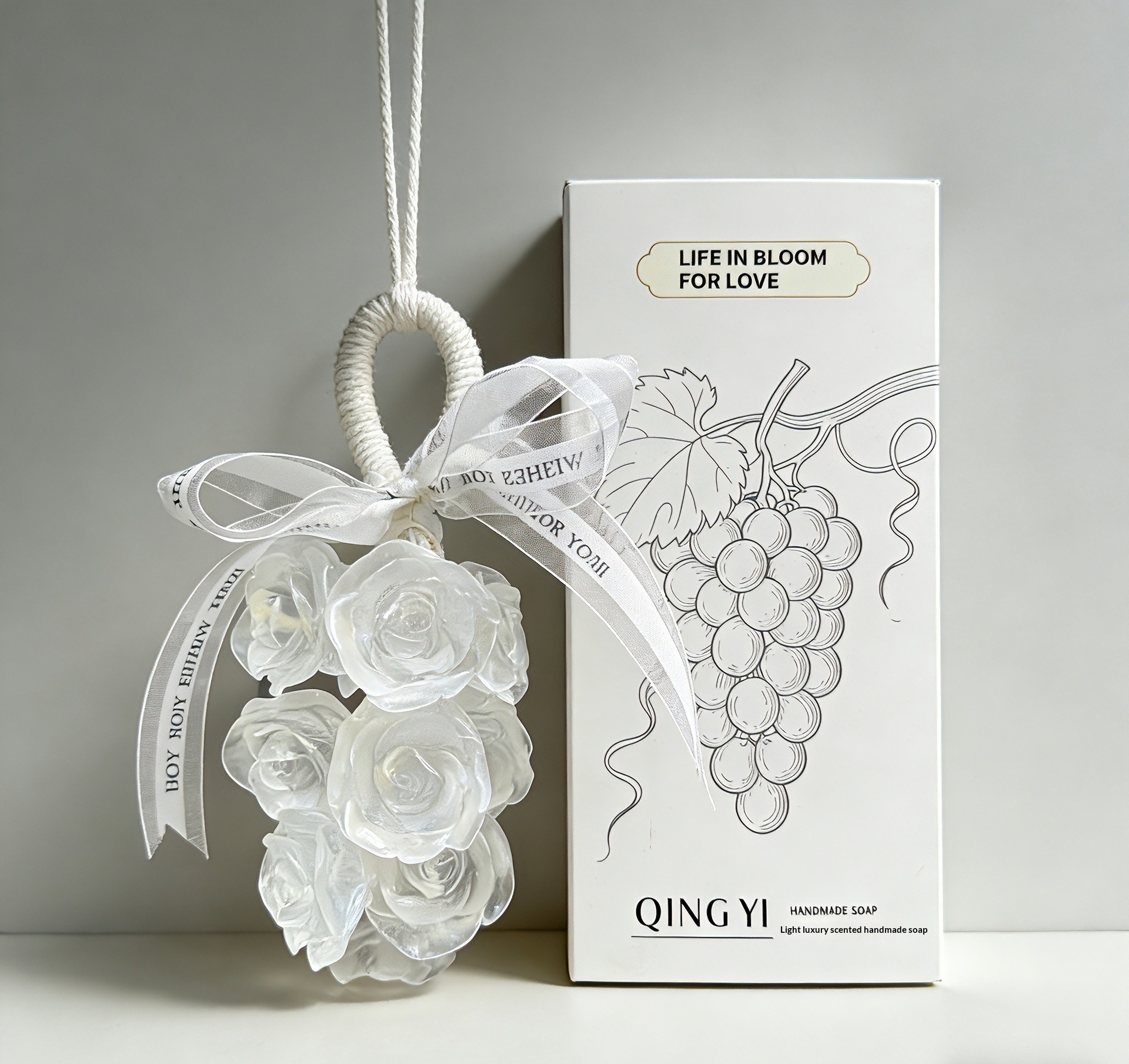 Crystal Rose-Shaped Handmade Aromatherapy Soap 2