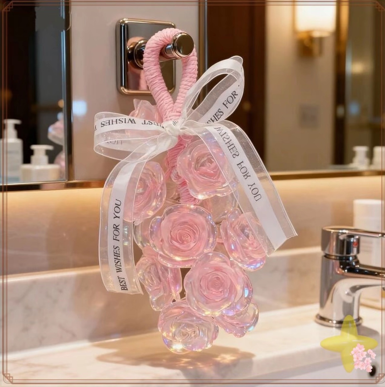 Crystal Rose-Shaped Handmade Aromatherapy Soap 3