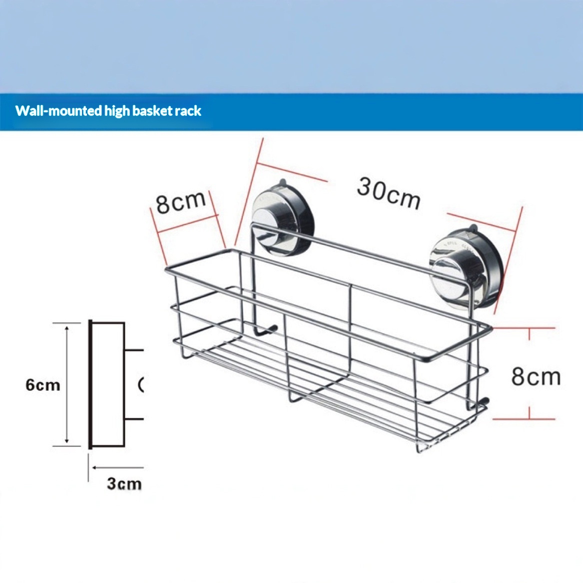 No-drill Storage Bathroom Shelf Cosmetic Organizer 6