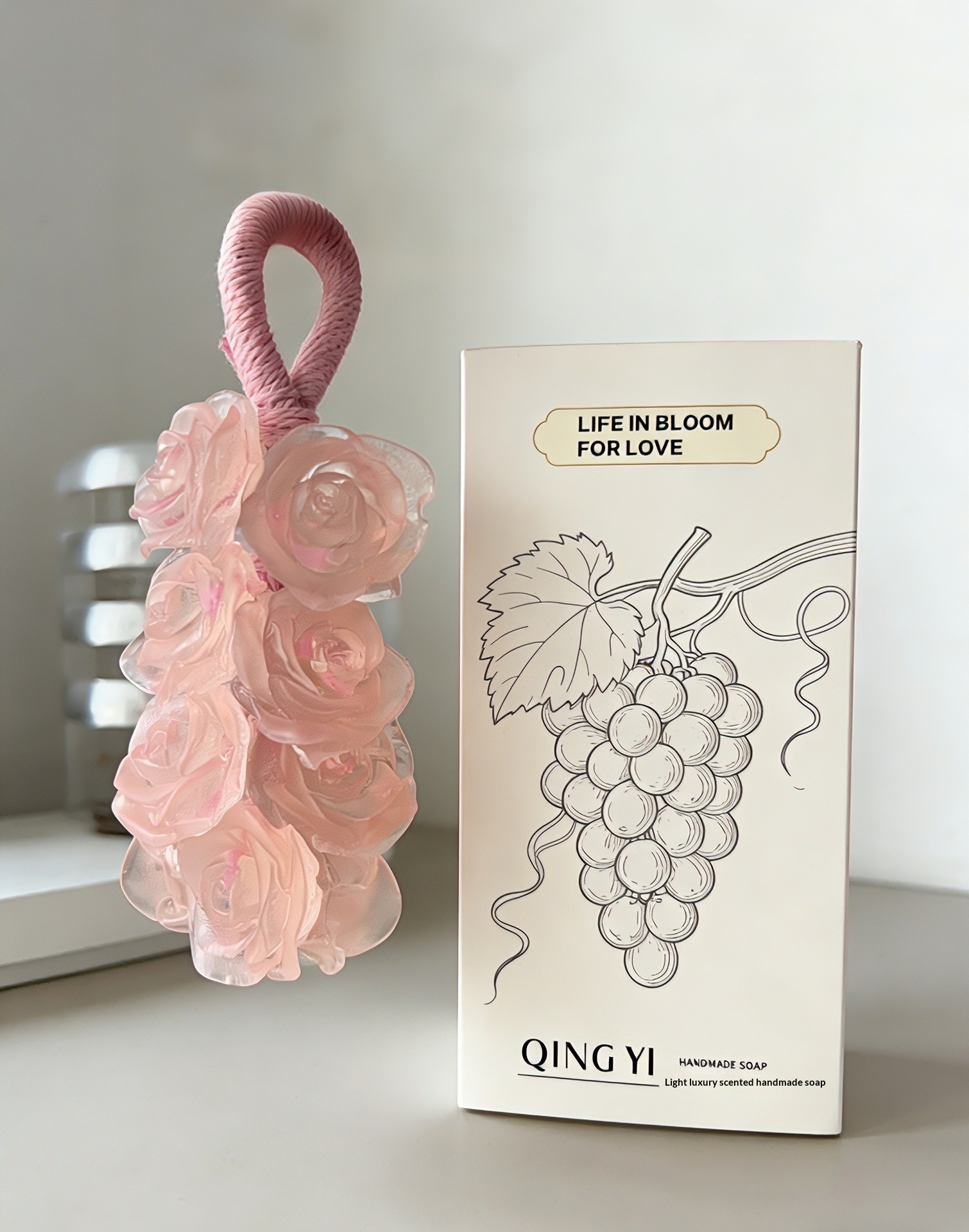 Crystal Rose-Shaped Handmade Aromatherapy Soap 4