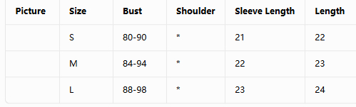 Size chart for One-Shoulder Pleated Bubble Sleeve Top