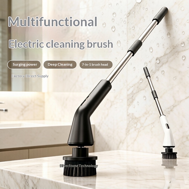 Electric Cleaning Brush Multi-functional Cordless Handheld Rechargeable With An Extendable Handle