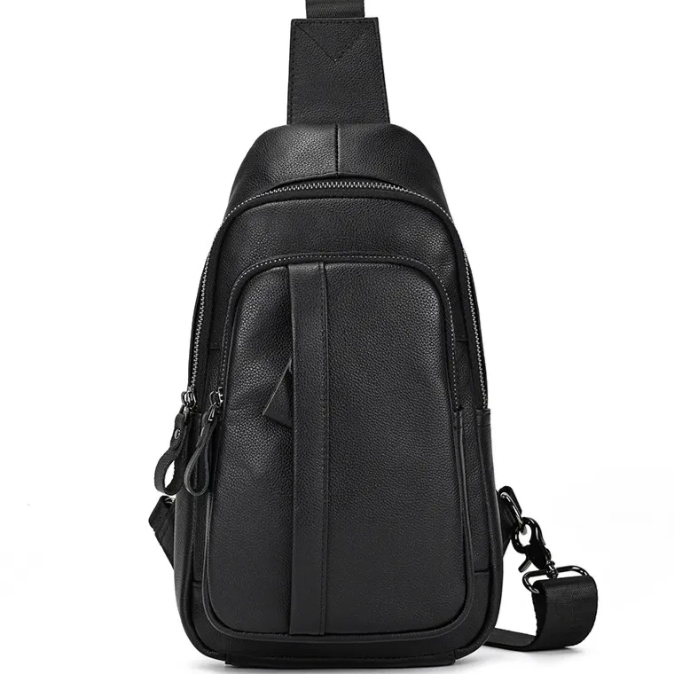 Leather Fashionable Large-Capacity Mens Crossbody Bag