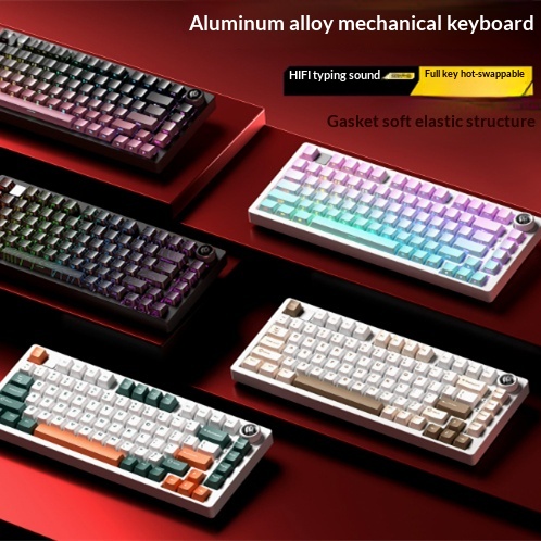 Tri-mode Mechanical Keyboard Custom Kit With RGB Lighting 7