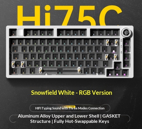Tri-mode Mechanical Keyboard Custom Kit With RGB Lighting 10