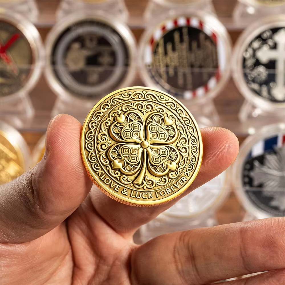 Lucky Four-Leaf Clover Horseshoe Commemorative Coin