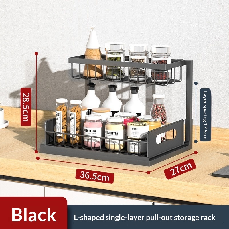 Kitchen Sink Rack, Household Pull-out Seasoning Storage - photo 3