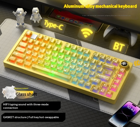 Tri-mode Mechanical Keyboard Custom Kit With RGB Lighting 9