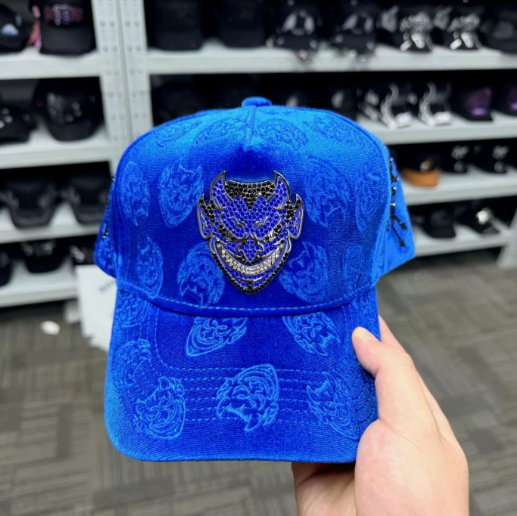 Embroidered Adjustable Snapback Cap With Rhinestones Baseball Style