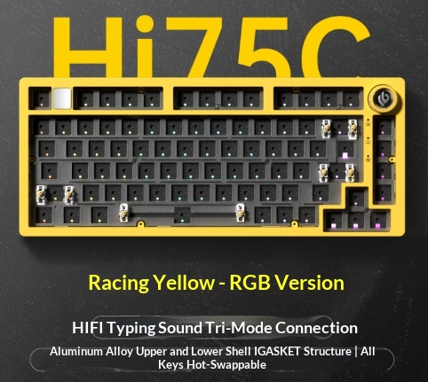 Tri-mode Mechanical Keyboard Custom Kit With RGB Lighting 4