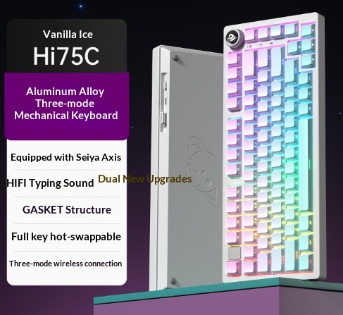 Tri-mode Mechanical Keyboard Custom Kit With RGB Lighting 8