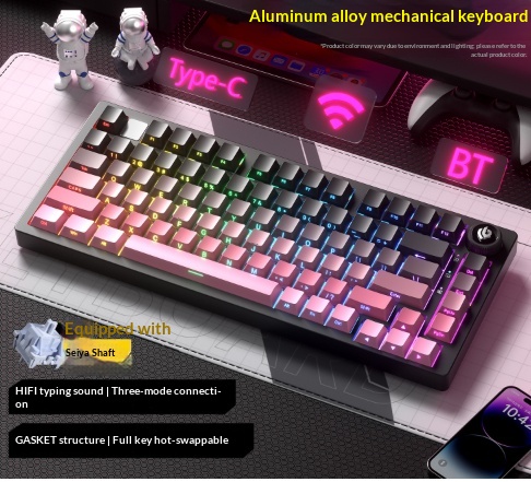 Tri-mode Mechanical Keyboard Custom Kit With RGB Lighting 2