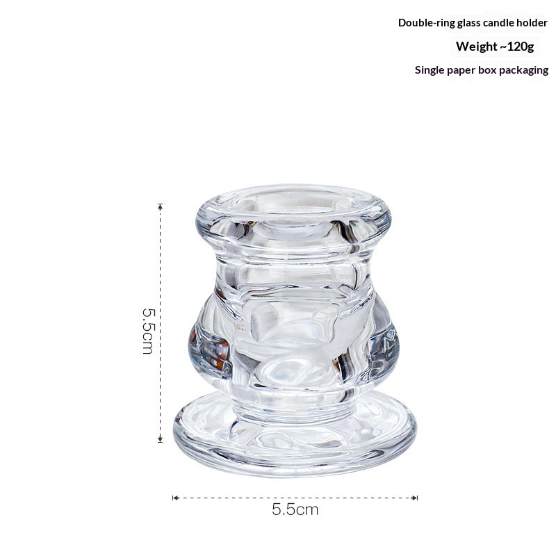 European Minimalist Glass Candle Holder