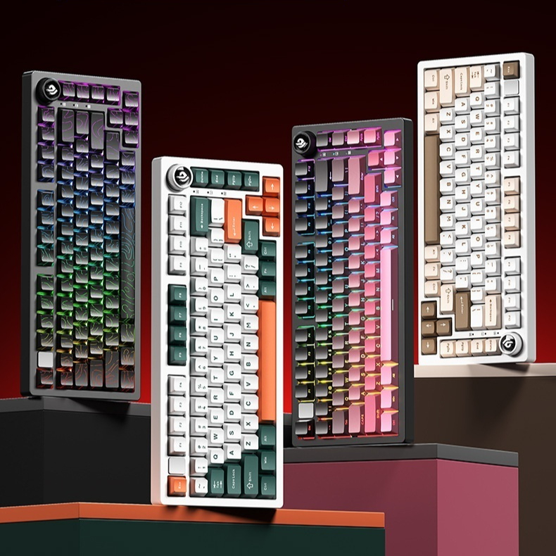 Tri-mode Mechanical Keyboard Custom Kit With RGB Lighting 3