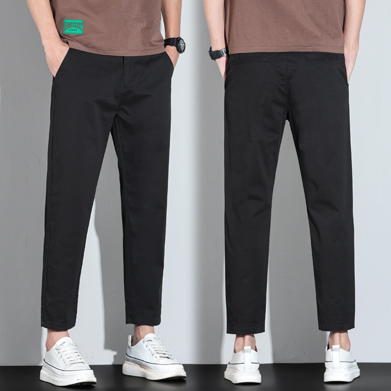 Youth Elastic Cropped Pants For Men