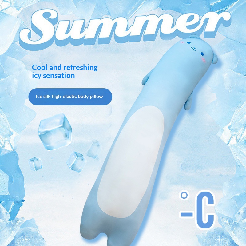 Breathable Ice-silk Long Pillow For Summer