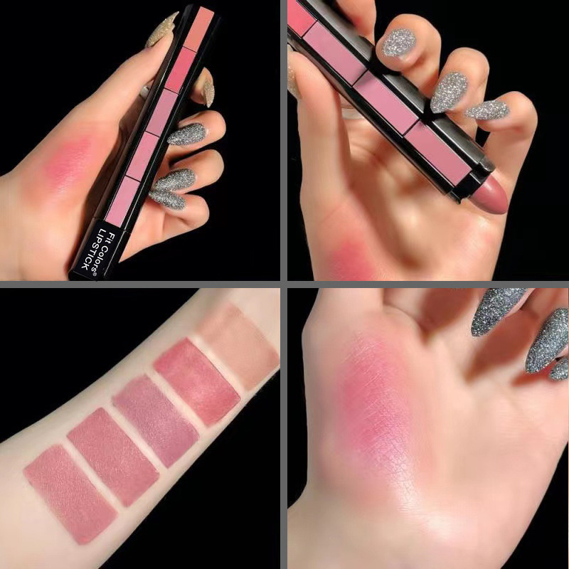 Matte 5-color Set Velvet Lip Stick Non-stick Lip Gloss Long Lasting Waterproof Sexy Red Lipstick 2