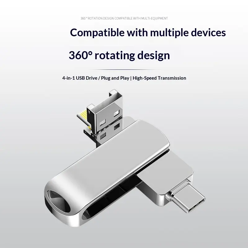 4-in-1 Phone USB Flash Drive Dual use