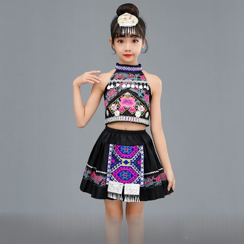 Childrens June 1st Miao Girls Ethnic Minority Costume — foto 4