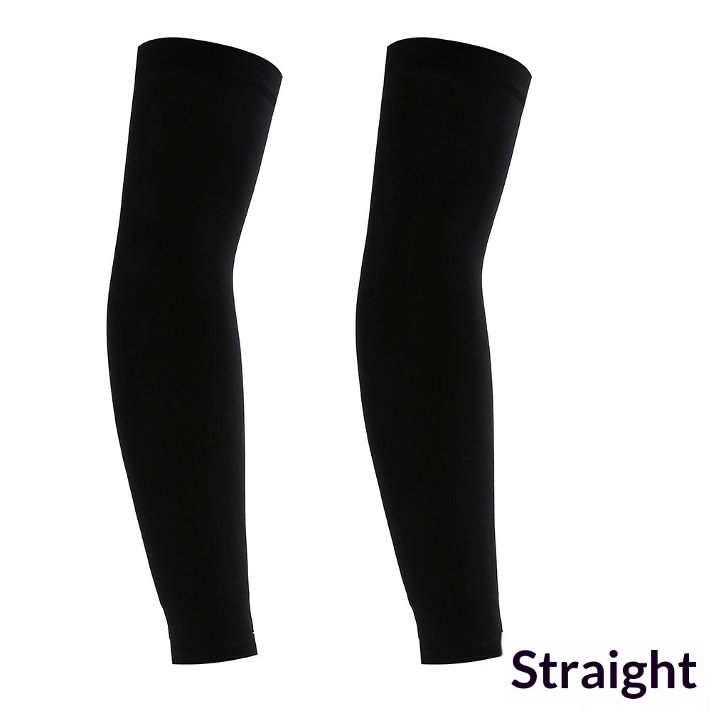 Outdoor Casual Solid-color Sun-protection Arm Sleeves Free size Straight Black
