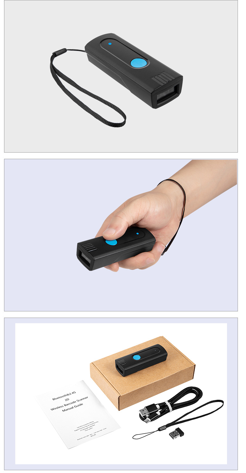 Portable One-Dimensional QR Code Bluetooth Scanner 5
