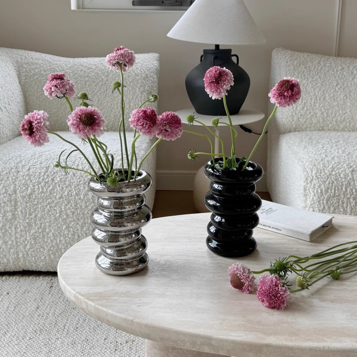Nordic-style Ceramic Vase Flower Arrangement Decoration High-end Ceramic Flower Container