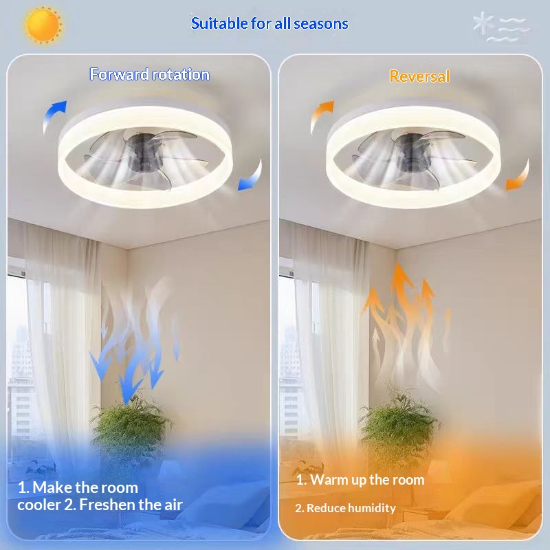 Light-luxury Nordic-style Restaurant Smart Fan Light 2