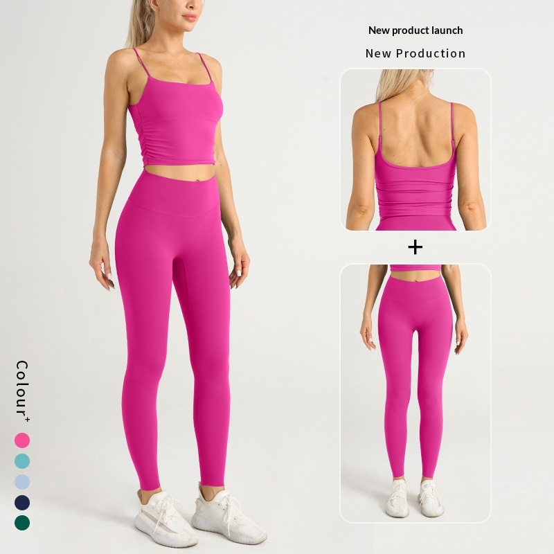 Strap High-waist Yoga Two-piece Set