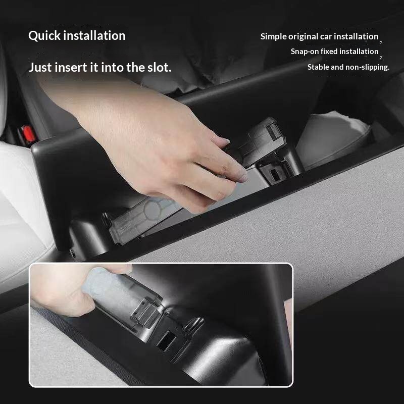 Retractable Storage Compartment For Car Accessories Under The Central Control Screen 7