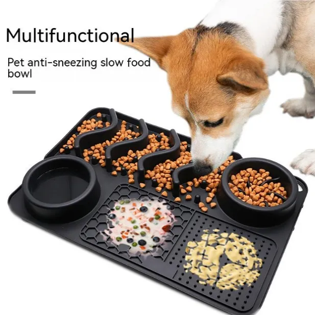 Dog Silicone Licking Pad Pet Mat Smelling Multifunctional Food Bowl
