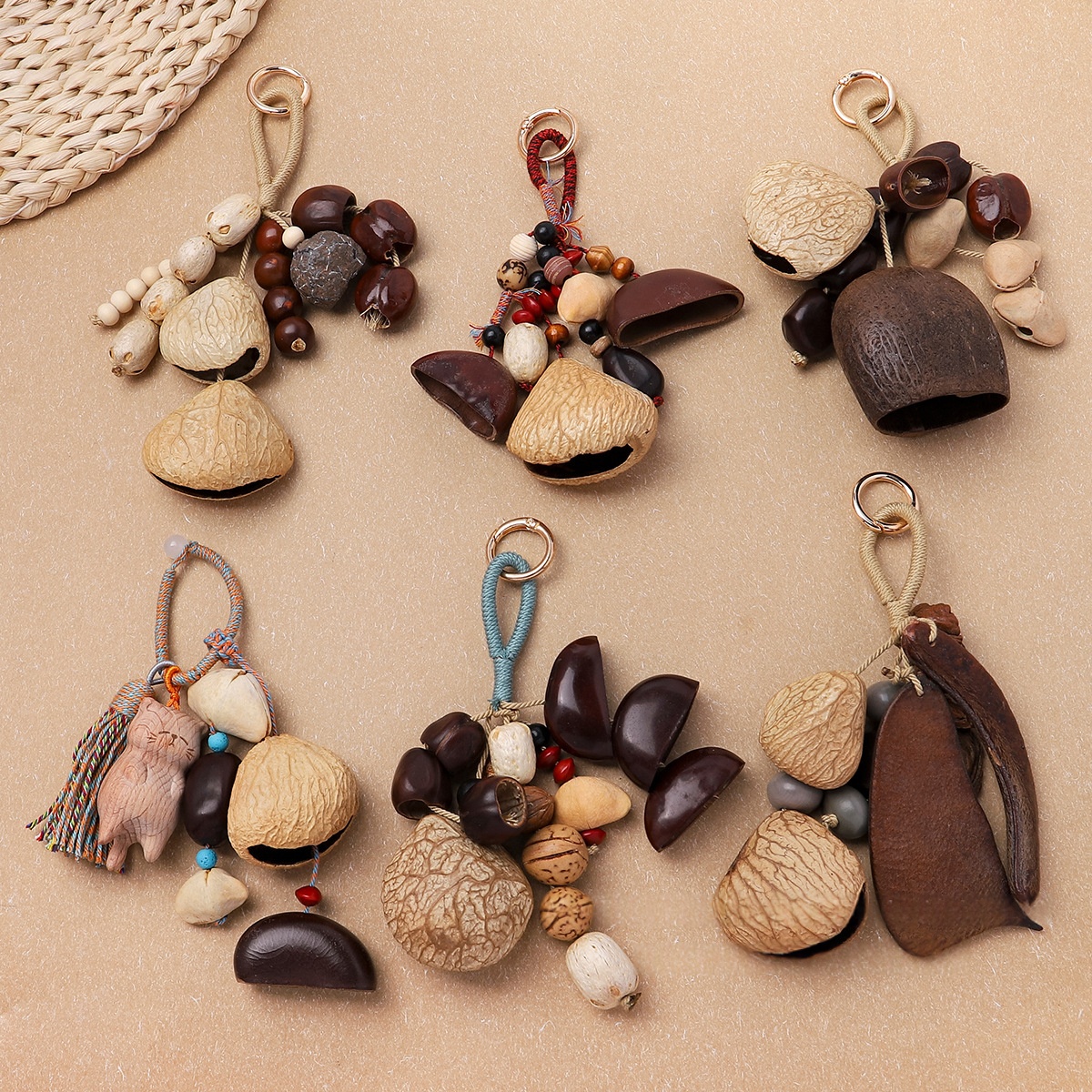 A One-of-a-kind Handcrafted Nutshell Bag Pendant