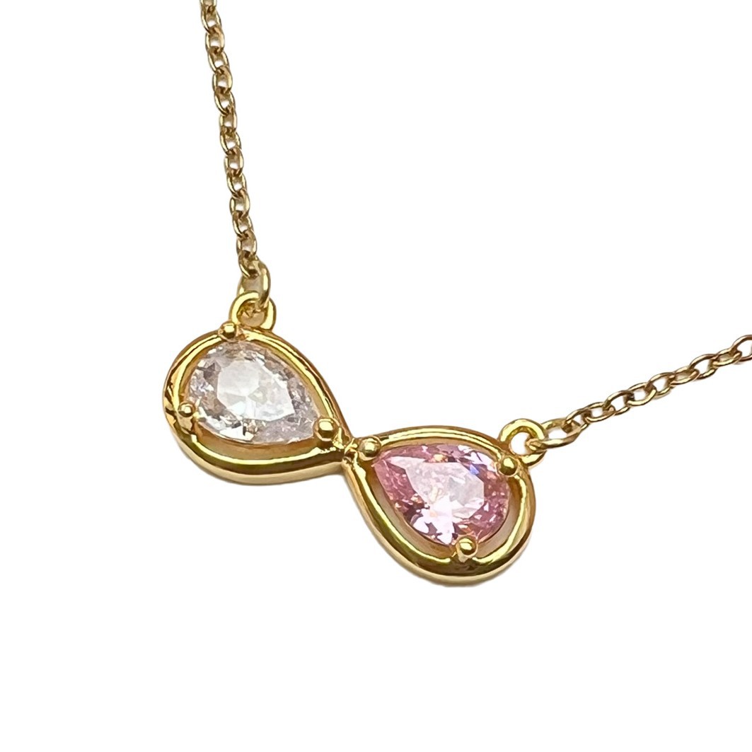 Waterdrop Pear Shaped Birthstone Simple Pendant Necklace