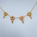 New 12 Birthday Flower Birthstone Name Rotating Necklace view 9