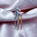 Double Embrace Couple Necklace Pendant For Men And Women view 11