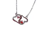 Heart To Heart Double Love Birth Stone Name Classic Necklace view 5