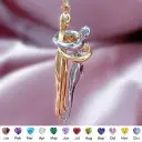 Double Embrace Couple Necklace Pendant For Men And Women view 9