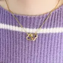 Heart To Heart Double Love Birth Stone Name Classic Necklace view 6