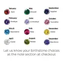 Simple Circular Rainbow Zircon Birthstone Necklace view 3